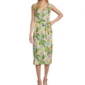 Tommy Bahama Green Floral Midi Dress